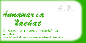 annamaria machat business card